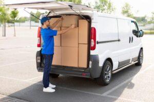 A delivery truck unloading cargo. What steps to take after an accident with a FedEx truck.